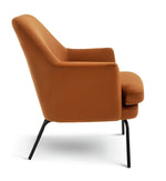 Celine Velvet Accent Chair - Orange | Vibrant Color Accent