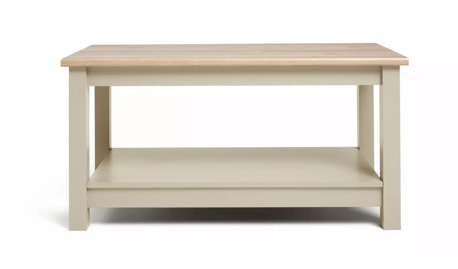 Winchester Coffee Table - Cream | Modern Living Room Table with Storage Shelf