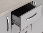 Venice 2 Door 4 Drawer Sideboard - Grey | Living Room Storage Cabinet & Drawers