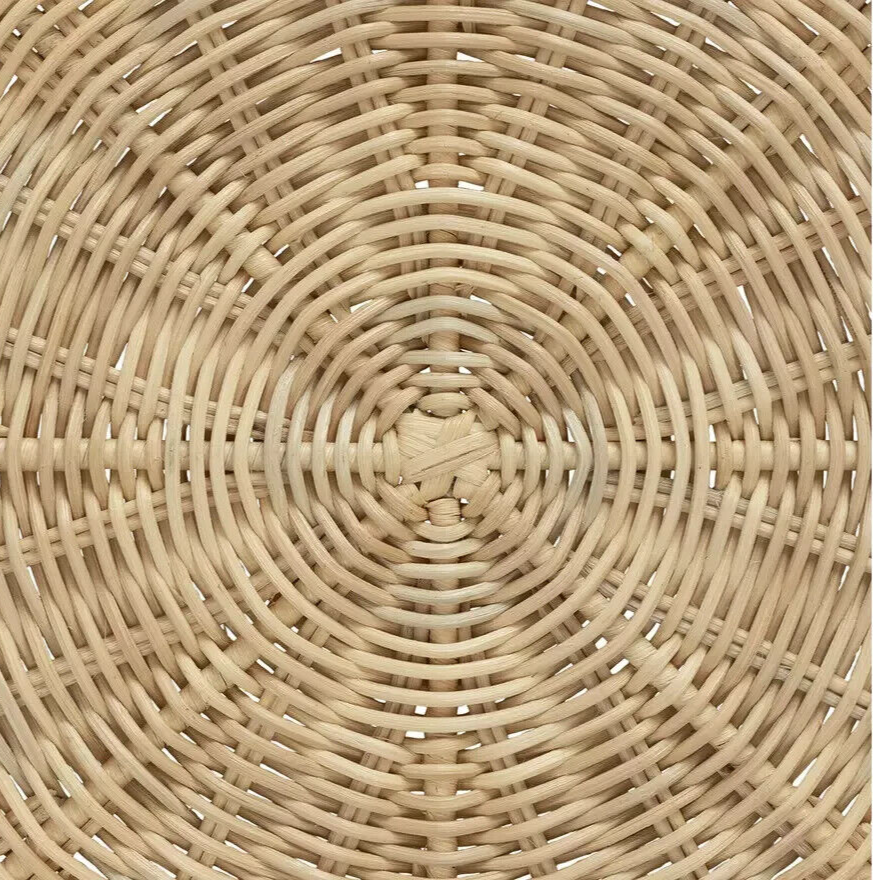 Habitat 60 Kaya Coffee Table - Natural | Rattan Round Table, Boho Living Room