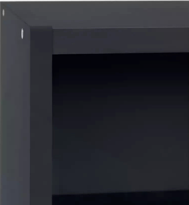 Maine 5 Shelf Bookcase With 2 Drawers Storage Unit Display Cabinet - Black Oak