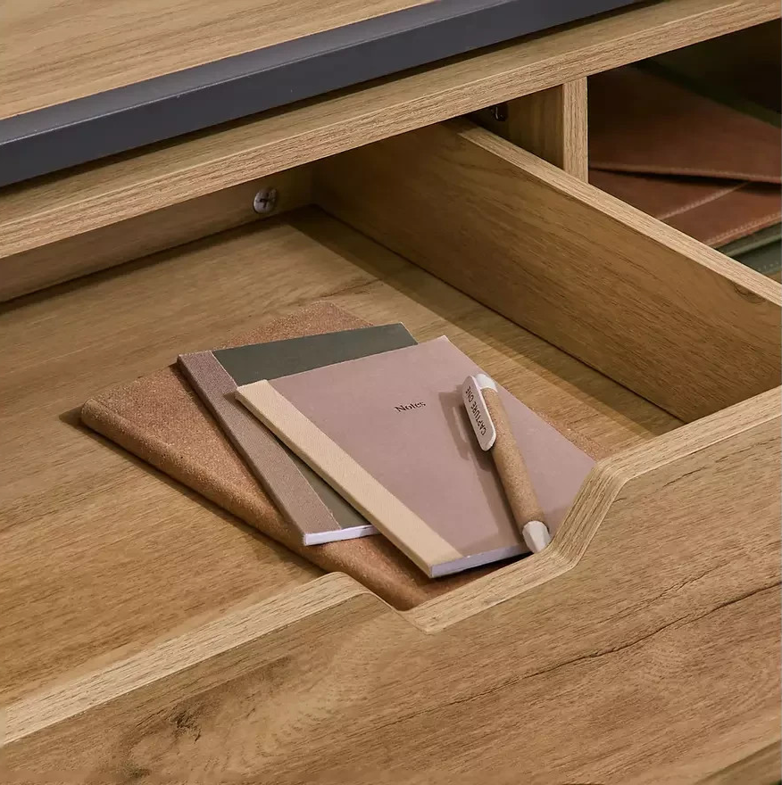 Home Loft Living 2 Drawer Swivel Office Desk Oak | Home Office