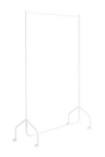 Home Heavy Duty Single 4 Feet Clothes Rail White | Garment Hanging Rail Clothes 