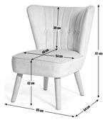 Habitat Alexis Velvet Cocktail Chair - Navy
