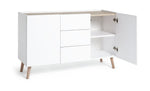 Habitat Skandi 2 Door 3 Drawer Sideboard - White Two Tone