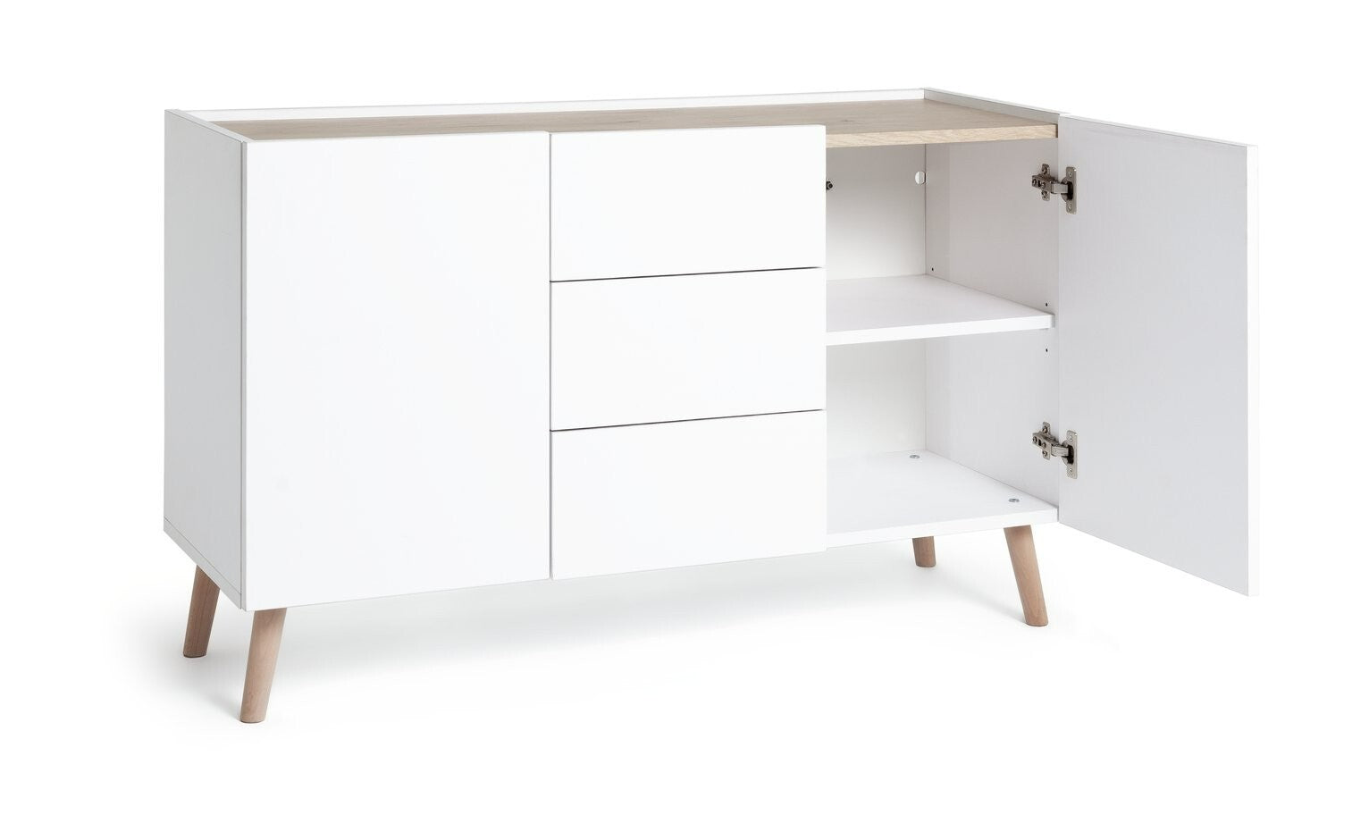 Habitat Skandi 2 Door 3 Drawer Sideboard - White Two Tone