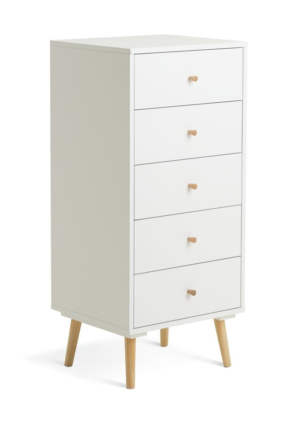 Habitat Otto 5 Drawer Tallboy - White ( B Grade 36787 - 36785 )
