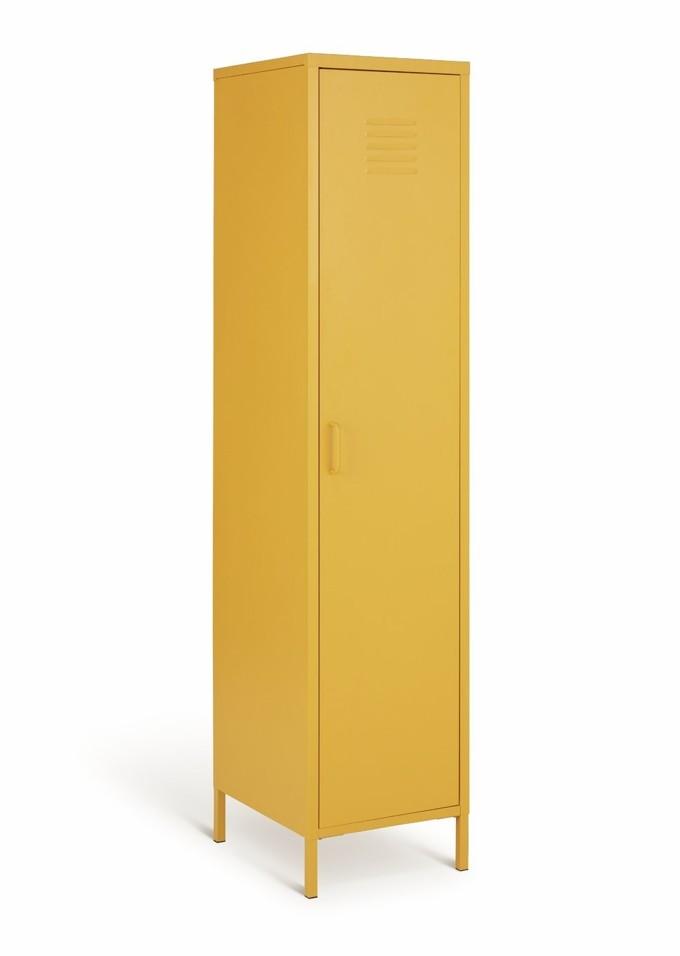 Tall 1 Door 4 Shelf Locker - Mustard | Vibrant Color Accent