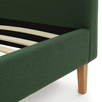 Ren Double Fabric Bed Frame - Moss Green | Modern Bedroom Style