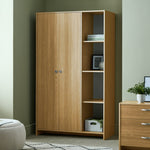 Home Seville 2 Door Open Shelf Wardrobe - Oak Effect | Wardrobe with shelving