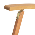 Folding Wooden Sun Lounger - Cream