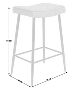 Kysen Faux Leather Counter Bar Stool Charcoal | Kitchen Breakfast Bar Chair Furn