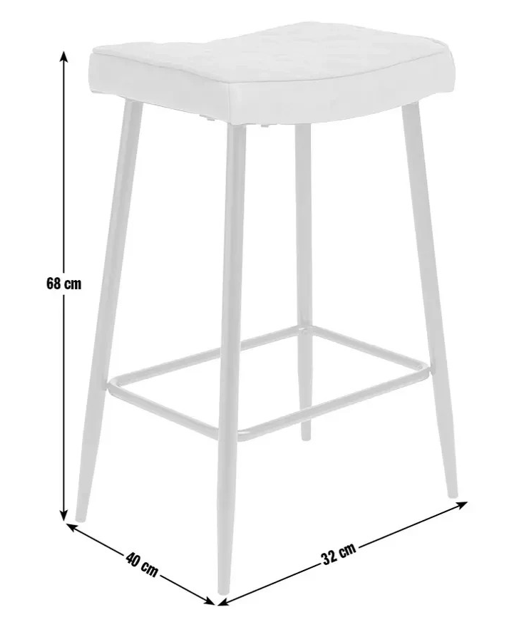 Kysen Faux Leather Counter Bar Stool Charcoal | Kitchen Breakfast Bar Chair Furn