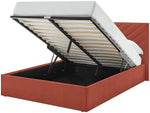 Home Luca Small Double End Lift Ottoman Bed - Orange | Space-saving ottoman bed