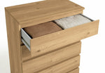 Home Jenson 5 Drawer Chest - New Oak Effect | Wooden storage chest with 5 drawer