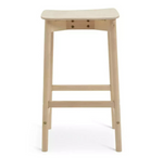 Habitat Nina Solid Birch Bar Stool - Natural | Modern Kitchen Breakfast Chair