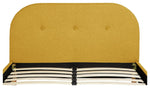 Elin Double Fabric Bed Frame - Mustard | Modern Bedroom Style