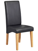 Home Pair of Skirted Dining Chairs Black | Upholstered Dining Room Chairs