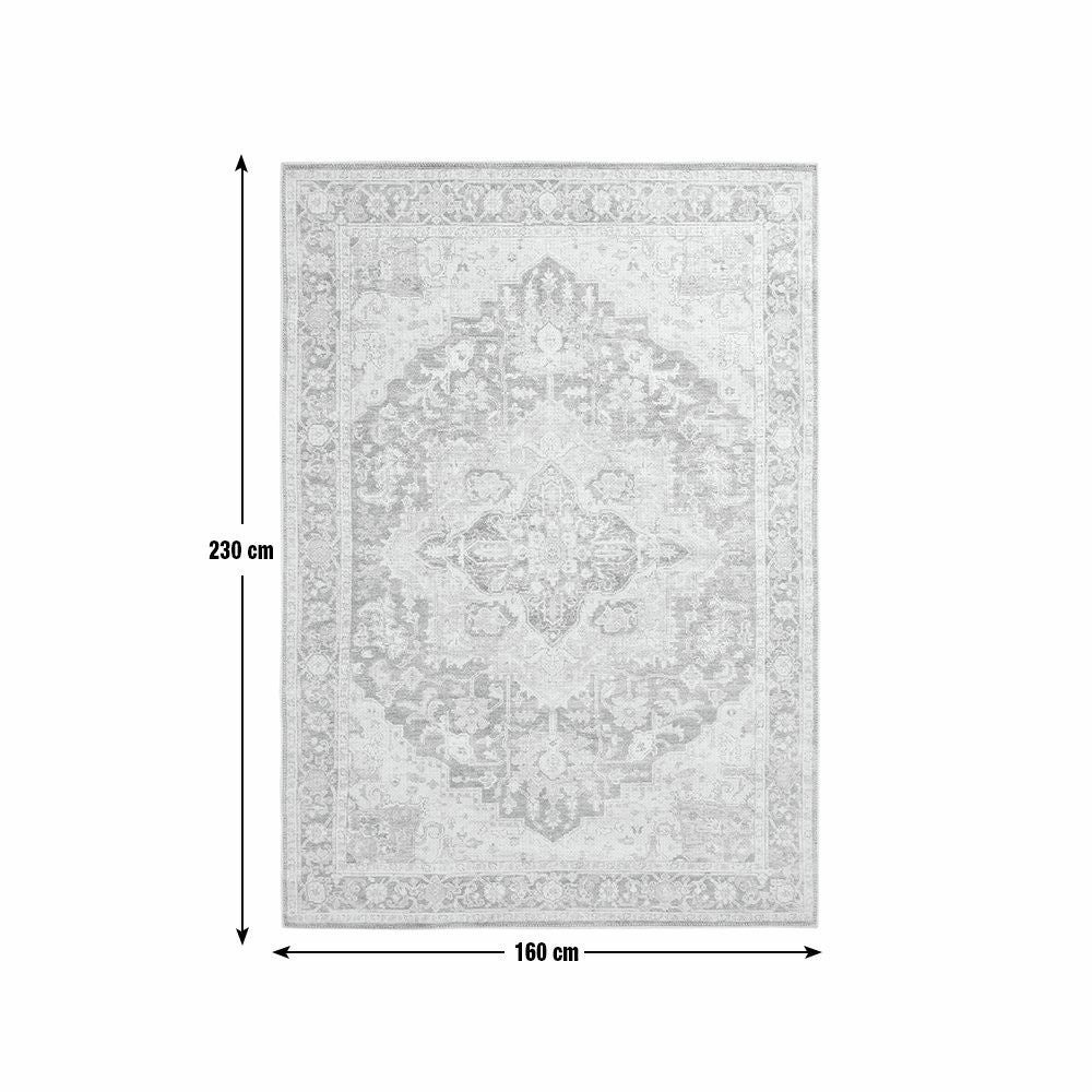 Vintage Effect Red Flatweave Rug - 160x230cm | Traditional Floor Accent