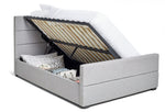 Home Costa Fabric Double Ottoman Bed Frame - Grey (S)