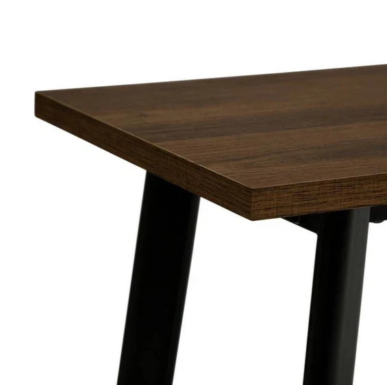 Railo Walnut Dining Table & 2 Walnut Benches | Wooden Dining Room Furniture Set