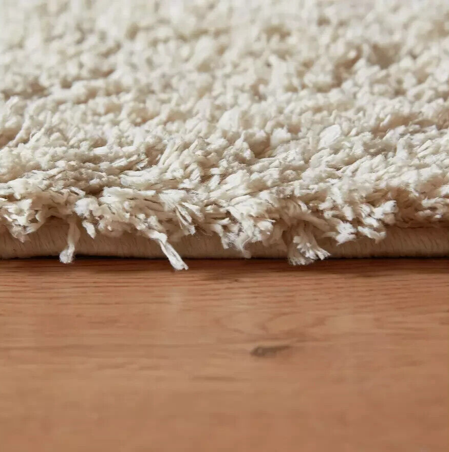 Habitat Recycled Cosy Plain Shaggy Rug - 160x230cm - Ivory