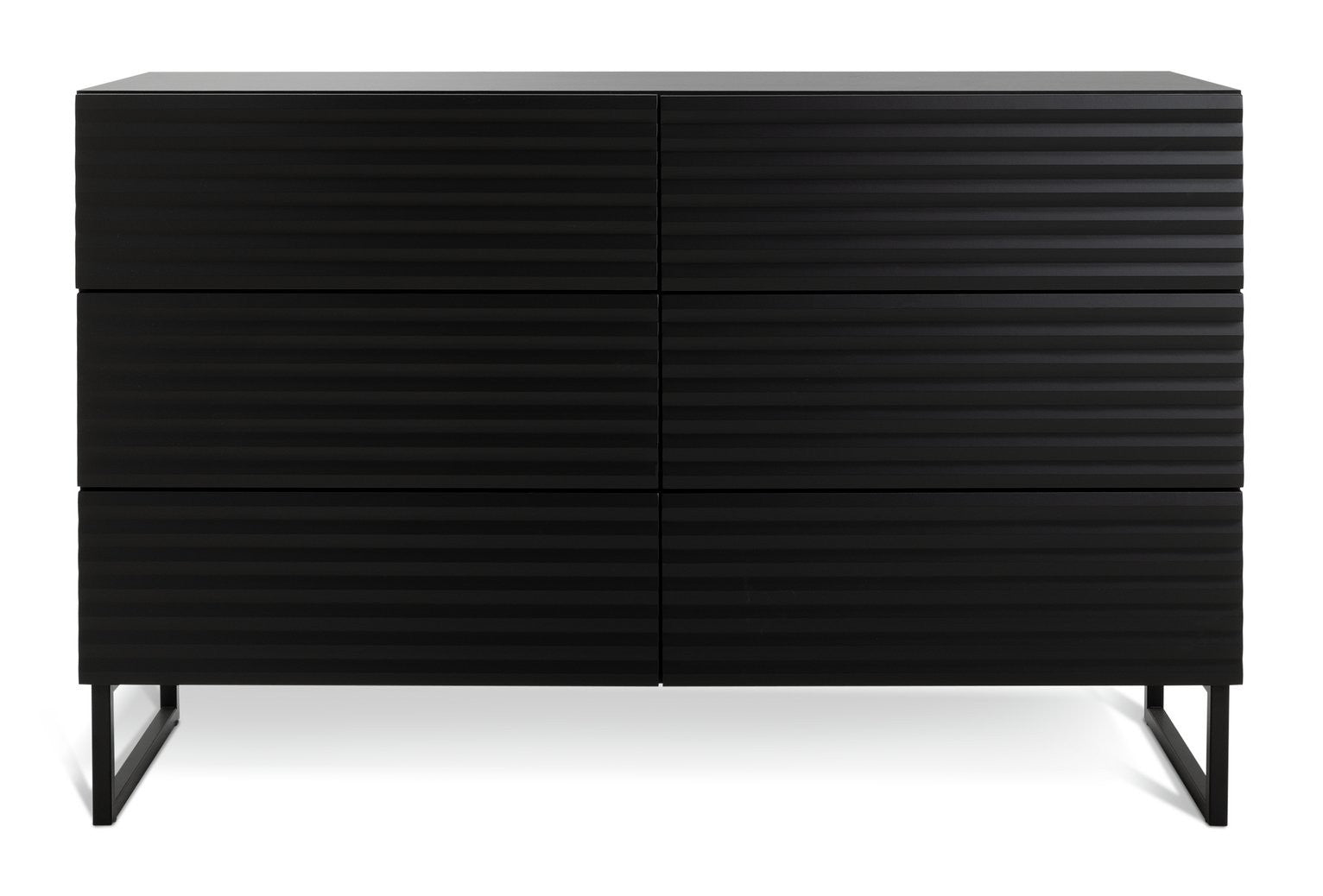 Cairo 6 Drawer Chest - Black | Stylish Modern Accent