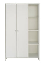 Home Seville 2 Door Open Shelf Wardrobe - White | Wardrobe with shelving