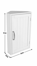 Original And Home Tongue & Groove Corner Wall Cabinet Grey | Bathroom Storage