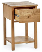 Julian Bowen Coxmoor 1 Drawer Bedside Table Oak | Bedroom Storage Nightstand