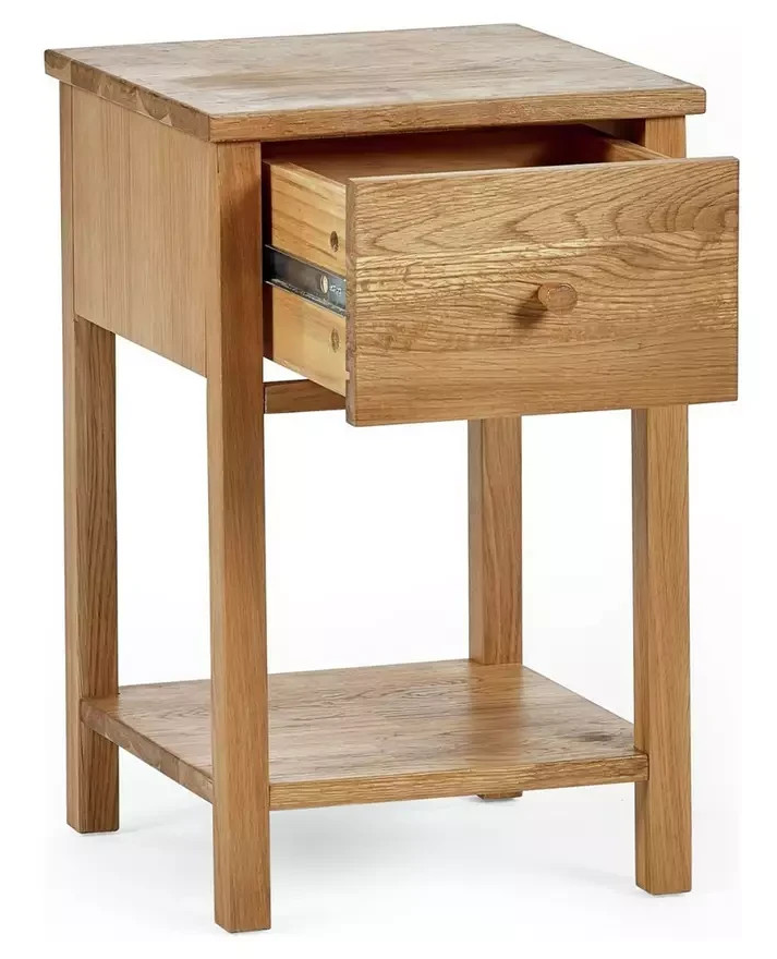 Julian Bowen Coxmoor 1 Drawer Bedside Table Oak | Bedroom Storage Nightstand