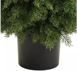 4ft Potted Conifer Artificial Christmas Tree | Realistic Outdoor Indoor Xmas Tre