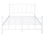 Home Fleur Kingsize Metal Bed Frame - White | Sturdy Durable Mattress Support