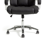Habitat Leather Faced Office Chair - Black