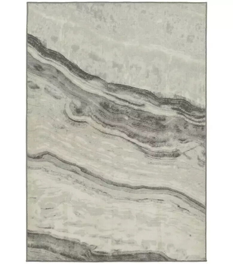 Glam Marble Cut Pile Rug - 160x230cm - Grey | Large Area Carpet, Soft Modern