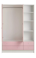 Kids Malibu 2 Door 4 Drawer Wardrobe - Pink (B GRADE 1076)