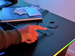 Trust GXT709 Luminus RGB Gaming Desk Black | LED Furniture for Entertainment