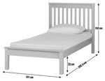 Aspley Single Wooden Bed Frame - White | Kids Bedroom Furniture or Guest Bed
