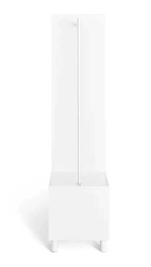 Henri 2 Drawer Clothes Rail White | Open Wardrobe Storage Rack