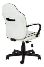 Faux Leather Mid Back Gaming Chair -White & Black | Workspace Coolness Quality