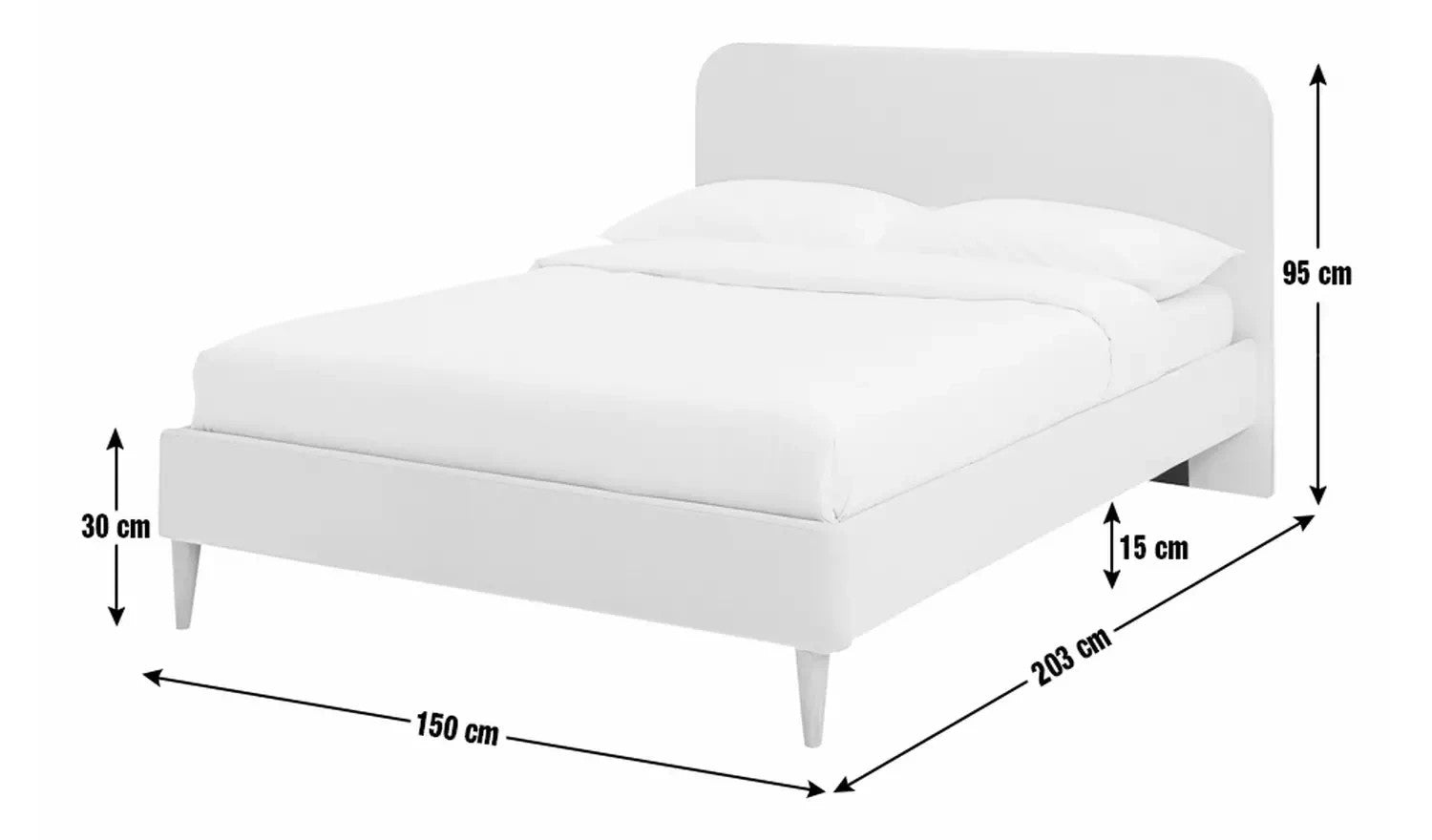 Mya Double Fabric Bed Frame Rust | Modern Bedroom Furniture Bedstead