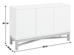 Zander Textured Large Sideboard -White | Modern Living Storage