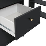 Malibu 3 Drawer Office Desk - Black ( B Grade )