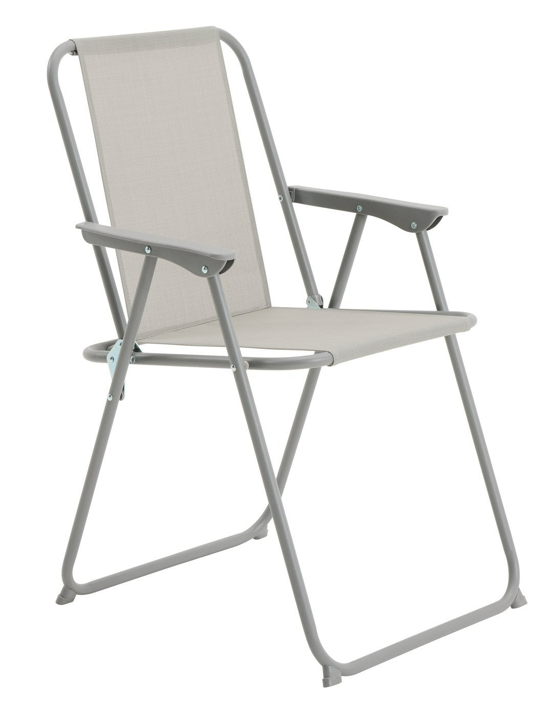 Home 4 Seater Metal Patio Set - Light Grey | Outdoor Garden Furniture