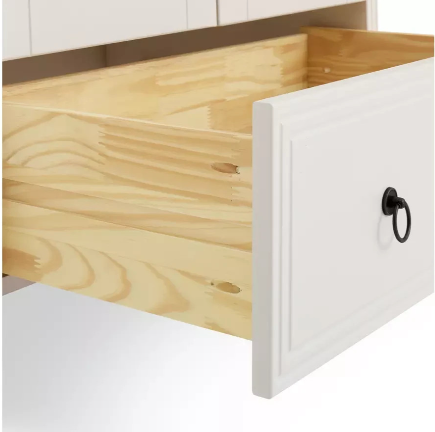 Lucie 2 Door 1 Drawer Wardrobe - Off White (B GRADE 1074.)
