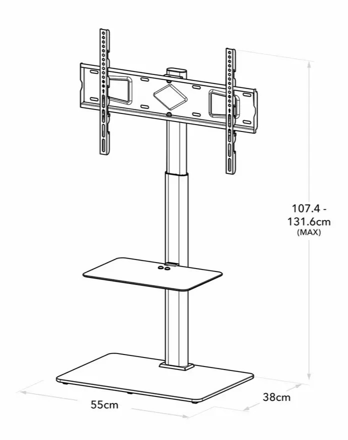 AVF AR-UN60WC TV Stand Up to 70 Inch White | Modern Living Room TV Unit