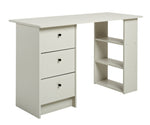 Malibu Desk With Drawers and Shelves Light Grey Storage For Kids & Adults 120cm