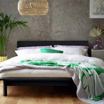 Akio Small Double Wooden Platform Bed Frame- Black | Japanese style bed frame