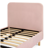 Home Kids Arden Single Upholstered Bed Frame Pink | Children's Bedroom Furniture