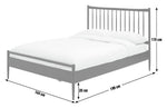 Chiltern Spindle Double Wooden Bed Frame - White | Harmonious Sleep Setup